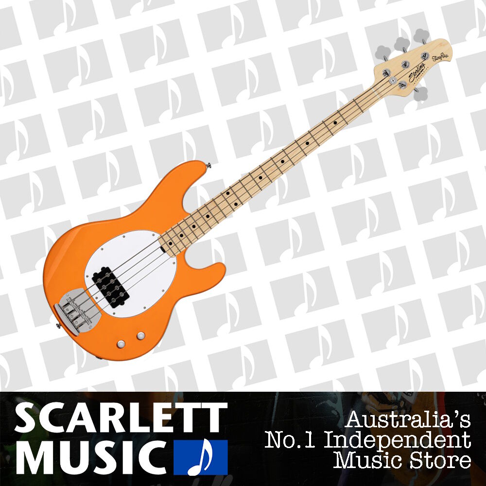 Sterling By Music Man Ray 2 4 String Electric Bass Guitar Sunrise Orange — view 2