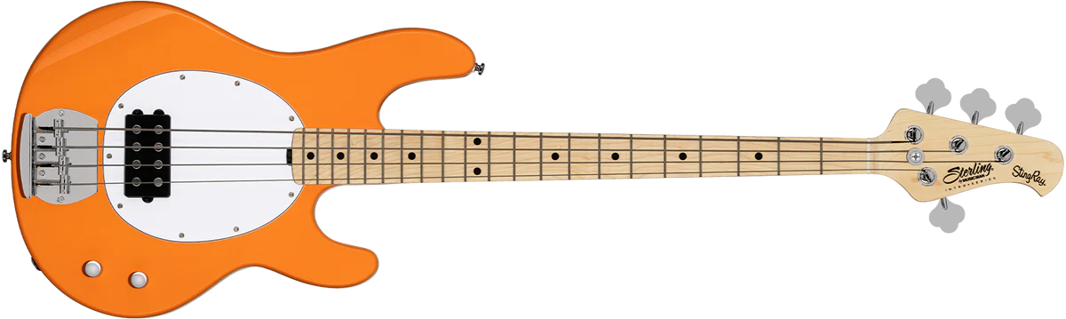 Sterling By Music Man Ray 2 4 String Electric Bass Guitar Sunrise Orange