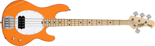 Sterling By Music Man Ray 2 4 String Electric Bass Guitar Sunrise Orange
