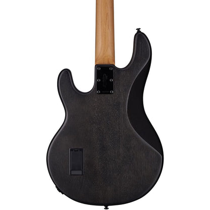 Sterling by Music Man SBMM StingRay RAY34 Poplar Burl, Trans Black Satin Bass — view 3