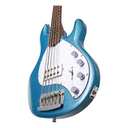 Sterling by Music Man SBMM StingRay RAY35 Sparkle, Blue Sparkle Bass — view 2