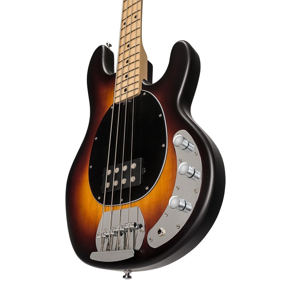 Sterling by Music Man S.U.B. StingRay RAY4, Vintage Sunburst Satin Bass — view 2
