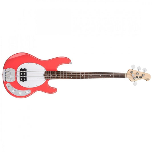 Sterling by Music Man SUB Ray 4 Fiesta Red Bass Guitar