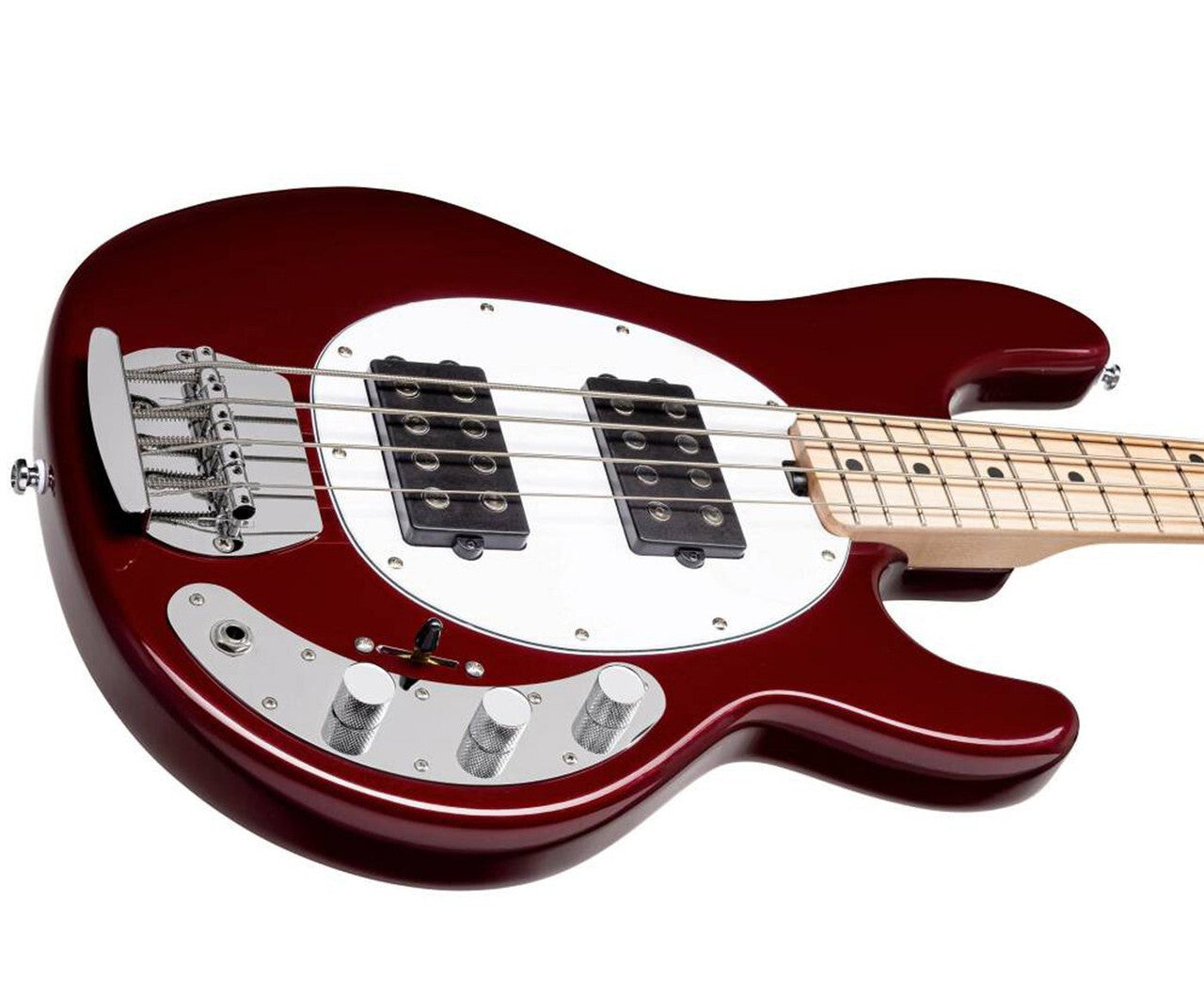 Sterling by Music Man S.U.B. StingRay HH RAY4HH, Candy Apple Red Bass — view 2