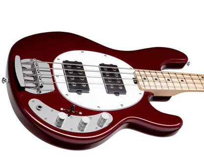 Sterling by Music Man S.U.B. StingRay HH RAY4HH, Candy Apple Red Bass — view 2