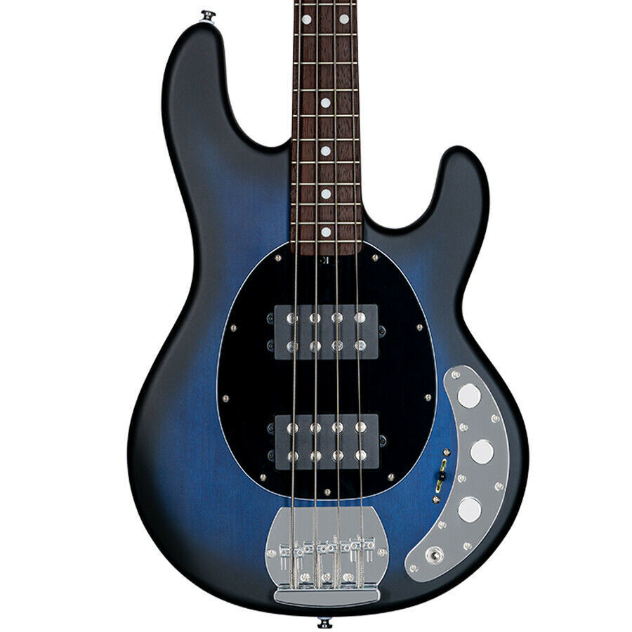 Sterling by Music Man S.U.B. StingRay HH RAY4HH, Pacific Blue Burst Satin Bass — view 2
