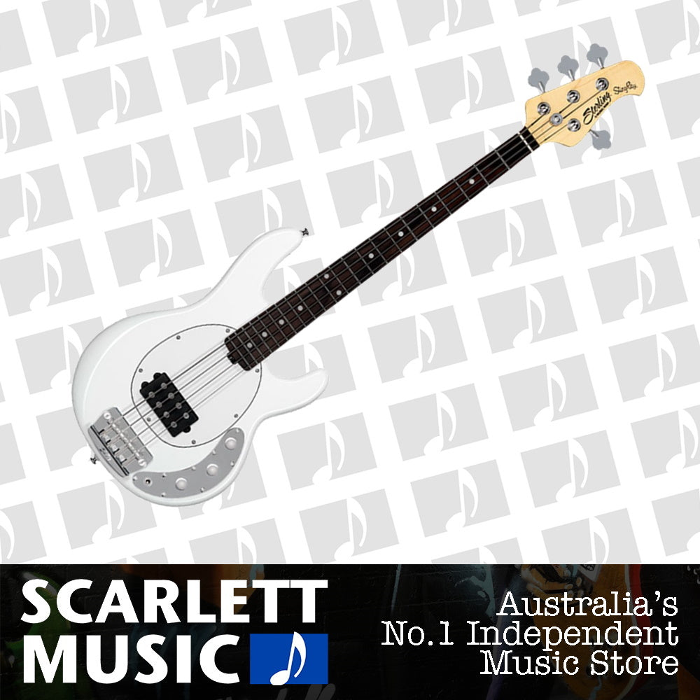 Sterling by MusicMan StingRay Short Scale Electric Bass Guitar Olympic White — view 2