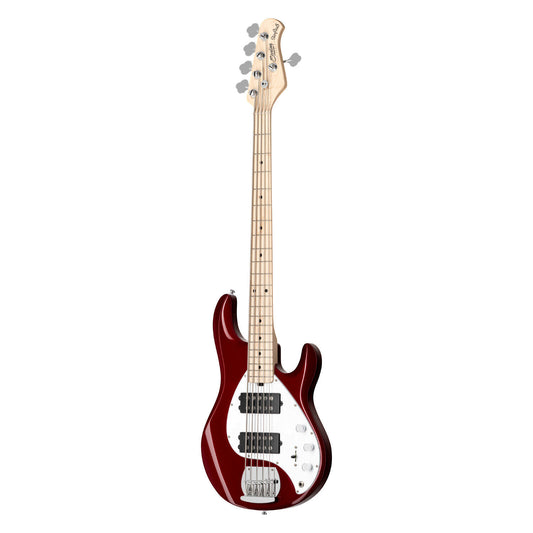 Sterling by Music Man S.U.B. StingRay 5 HH RAY5HH, Candy Apple Red Bass