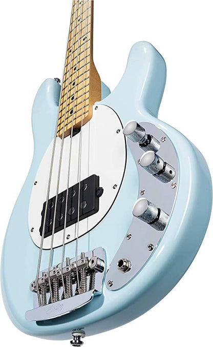 Sterling by Music Man SBMM StingRay Short Scale RAYSS4, Daphne Blue Bass — view 2