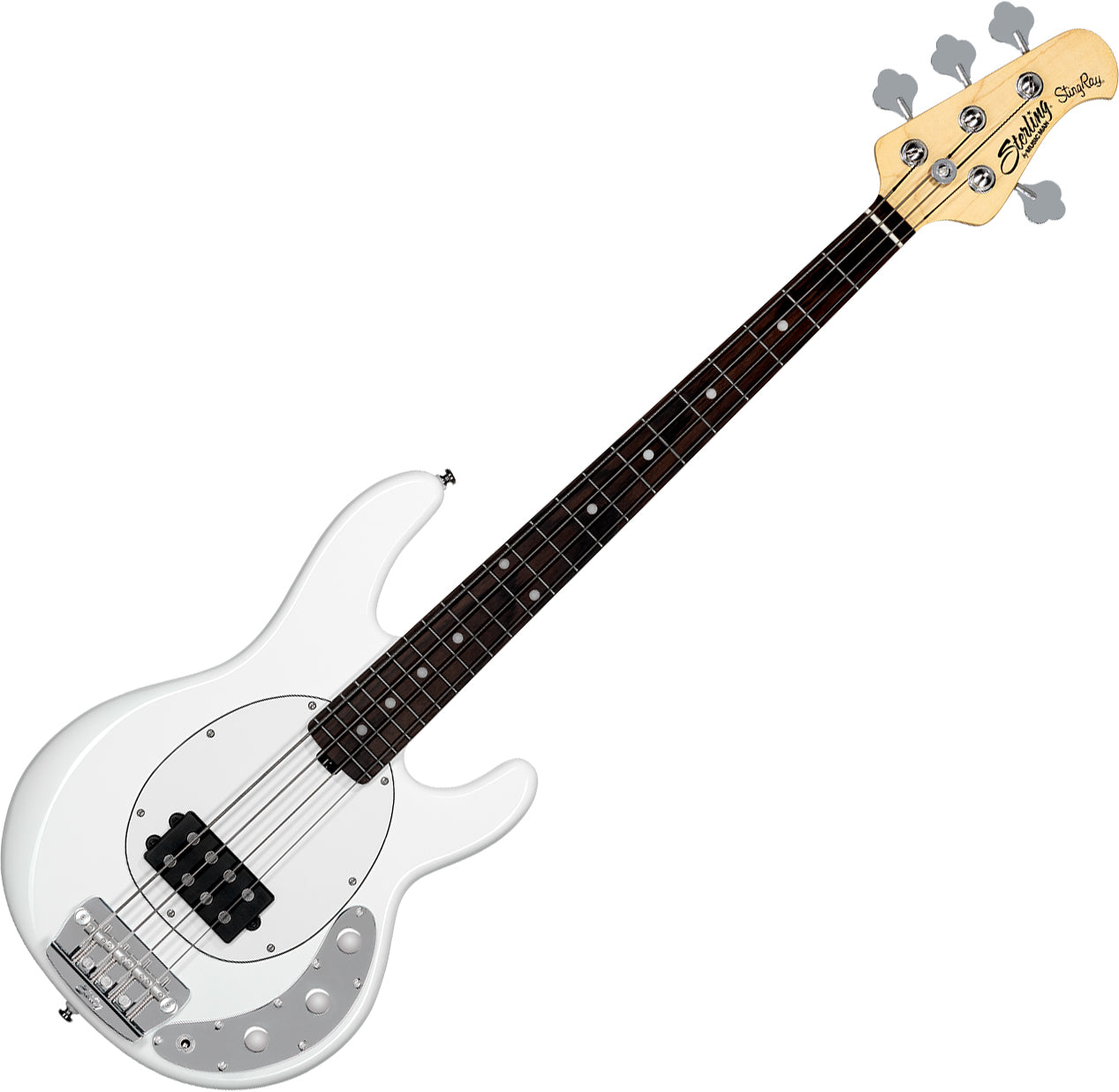 Sterling by Music Man SBMM StingRay Short Scale RAYSS4, Olympic White Bass