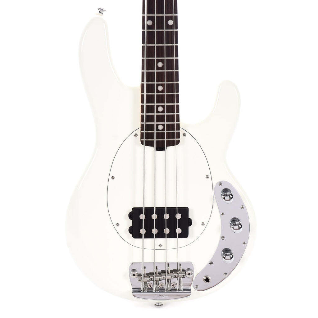 Sterling by Music Man SBMM StingRay Short Scale RAYSS4, Olympic White Bass — view 2