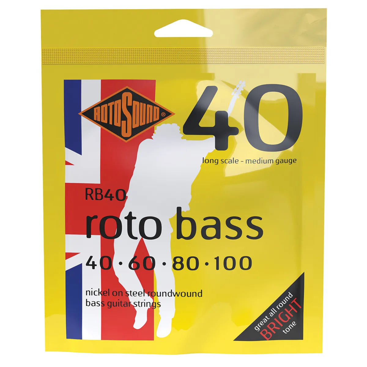 Rotosound Rotobass Medium 40-100 Nickel Bass Guitar Strings [RB40]