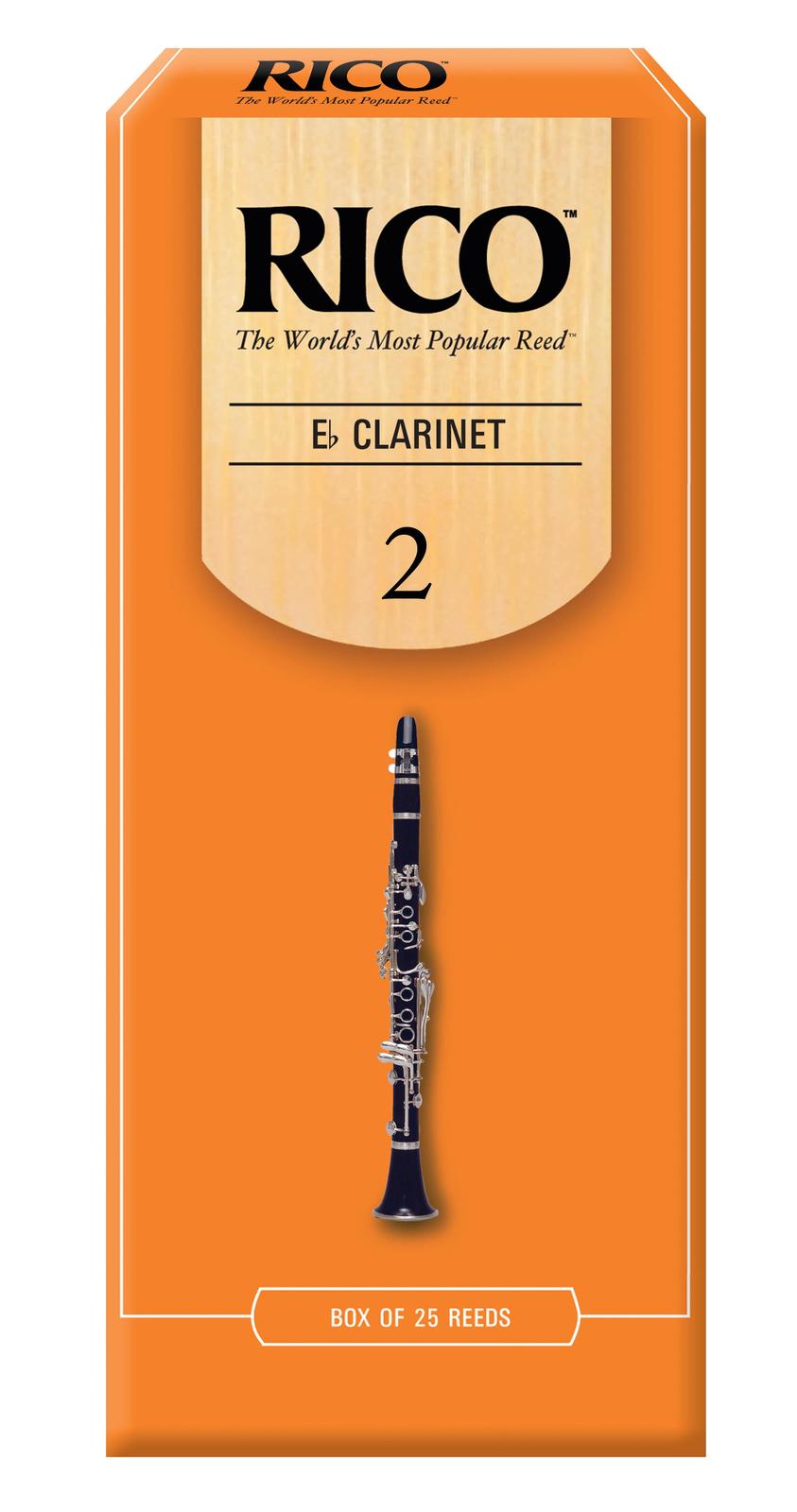 Rico Eb Clarinet Reeds, Strength 2.0, 25-pack