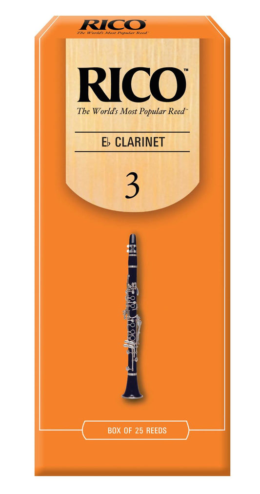 Rico Eb Clarinet Reeds, Strength 3.0, 25-pack