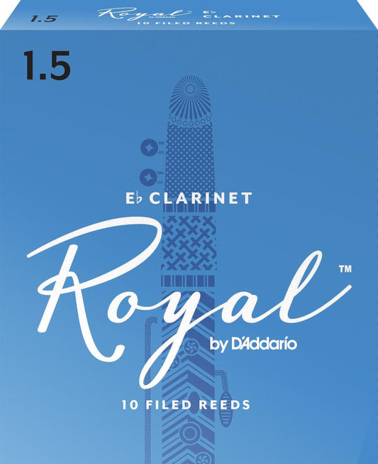Rico Royal Eb Clarinet Reeds, Strength 1.5, 10-pack