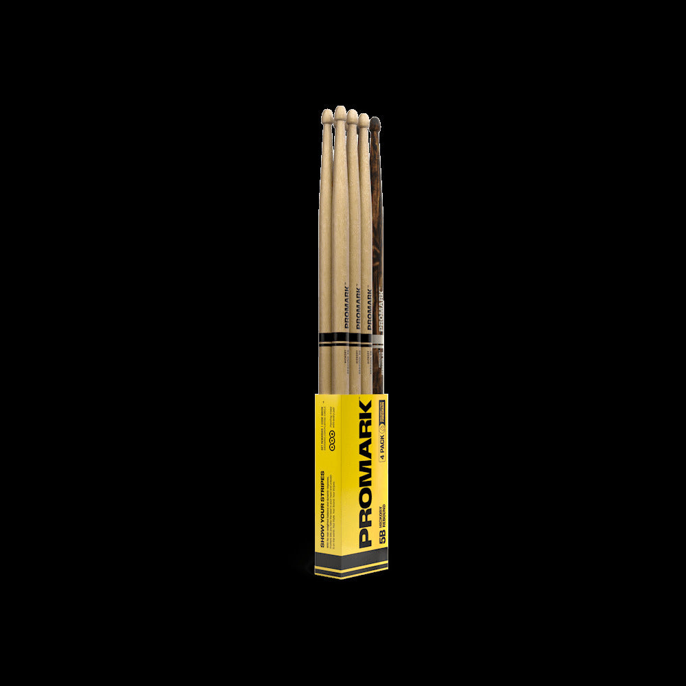 Promark Rebound 5B Bonus 4 Pack (3 Hickory + 1 Firegrain)