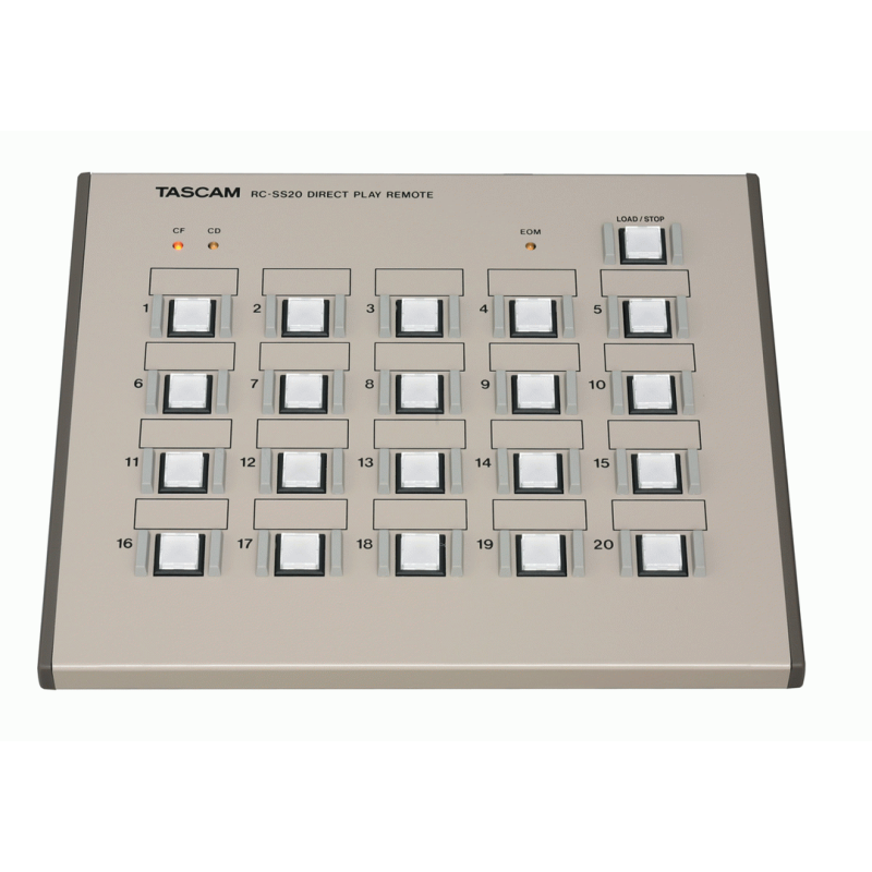 RC-SS20 Remote Controller for TASCAM SS-CDR1/R1/R05 HD-R1 HS-2 - 20-Track Playback, Illuminated Keys