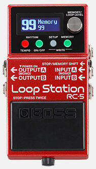 BOSS RC-5 Loop Station Pedal - 32-Bit Quality, Backlit LCD, MIDI I/O, 50+ Rhythms, 13 Hours Stereo Looping