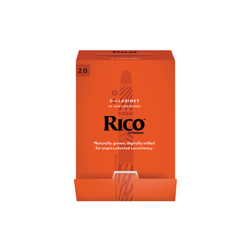 Rico BB Clarinet 2.0 Reeds, 50 Pack
