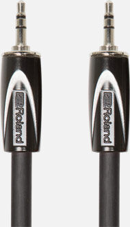 ROLAND RCC-10-3535 - 10ft TRSmini to TRSm Stereo Interconnect Cable, Black Series, Oxygen-Free Copper, Professional Quality
