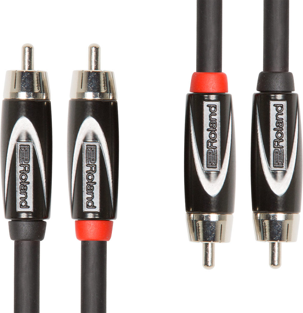 ROLAND RCC-15-2R2R Interconnect Cable - 15ft Dual RCA to RCA - Black Series, Oxygen-Free Copper Core — view 2