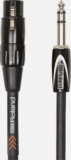 ROLAND RCC-15-TRXF 15ft TRS to XLRF Balanced Interconnect Cable - Premium Black Series Audio Cable