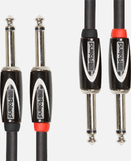 ROLAND RCC-3-2814 Black Series Interconnect Cable - 2TS to 2TS, 3ft Length, Oxygen-Free Copper, Professional Performance
