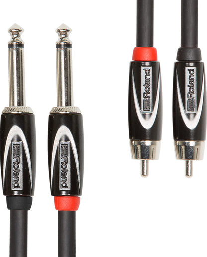 ROLAND RCC-5-2R28 5ft Interconnect Cable - 2RCA to 2TS, Professional Quality, Black Series — view 2