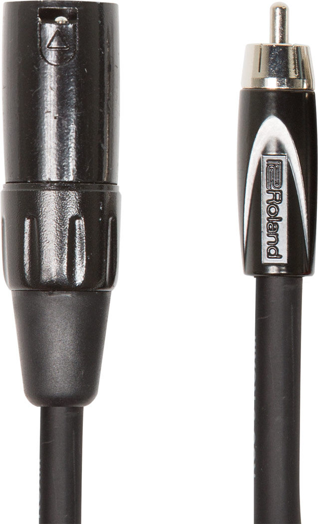 ROLAND RCC-5-RCXM Interconnect Cable - XLR Male to RCA, 5ft, Professional Black Series, Oxygen-Free Copper Wire — view 2