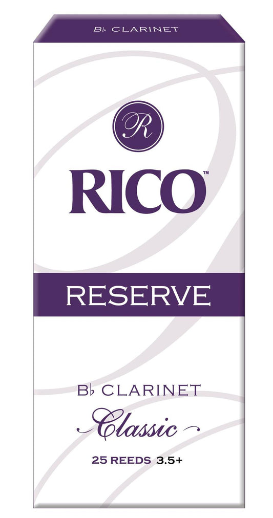 Rico Reserve Classic Bb Clarinet Reeds, Strength 3.5+, 25-pack
