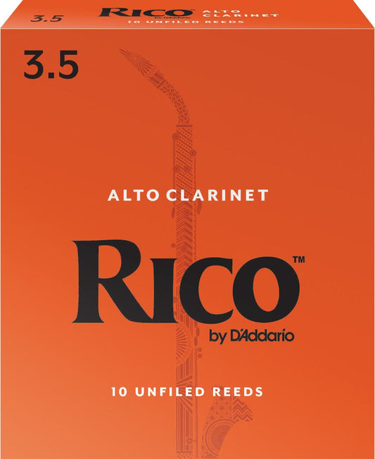Rico by D'Addario Alto Clarinet Reeds, Strength 3.5, 10-pack