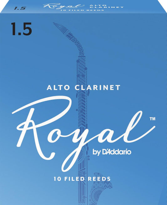 Rico Royal Alto Clarinet Reeds, Strength 1.5, 10-pack