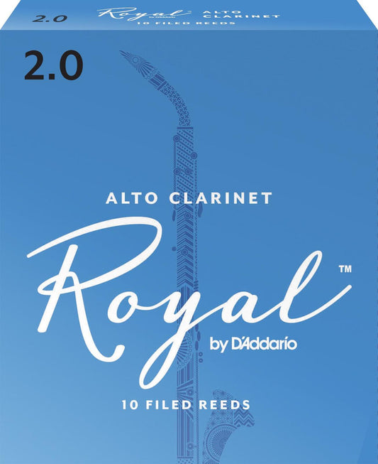 Rico Royal Eb Clarinet Reeds, Strength 2.0, 10-pack
