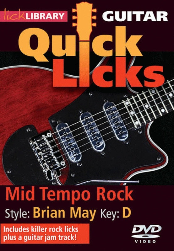 Guitar Quick Licks Mid Tempo Rock (Brian May)Dvd