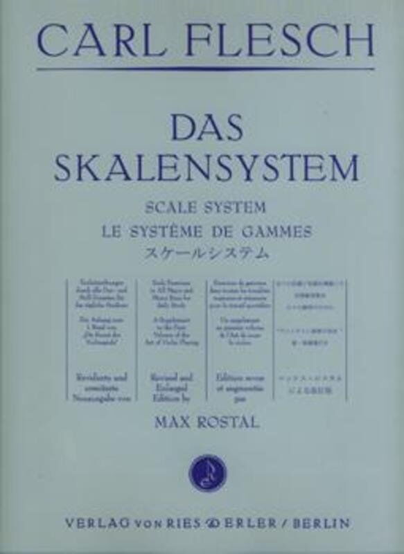 Flesch Scale System for Violin - Major and Minor Keys, 142 Pages, Violin Solo, Published by Ries & Erler