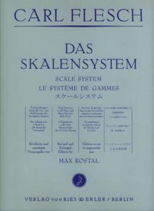Flesch Scale System for Violin - Major and Minor Keys, 142 Pages, Violin Solo, Published by Ries & Erler