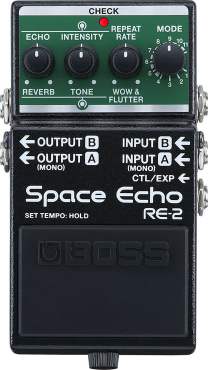 BOSS RE-2 Space Echo Compact Delay Pedal - Legendary Tape Echo Sound, Modern Features, Compact Design — view 2