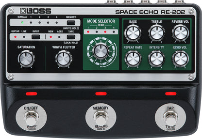 BOSS RE-202 Space Echo Compact Delay Pedal - Legendary Tape Echo Effects with Modern Features — view 2