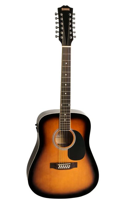 Redding 12-String Dreadnought Acoustic-Electric Guitar Tobacco Sunburst — view 2