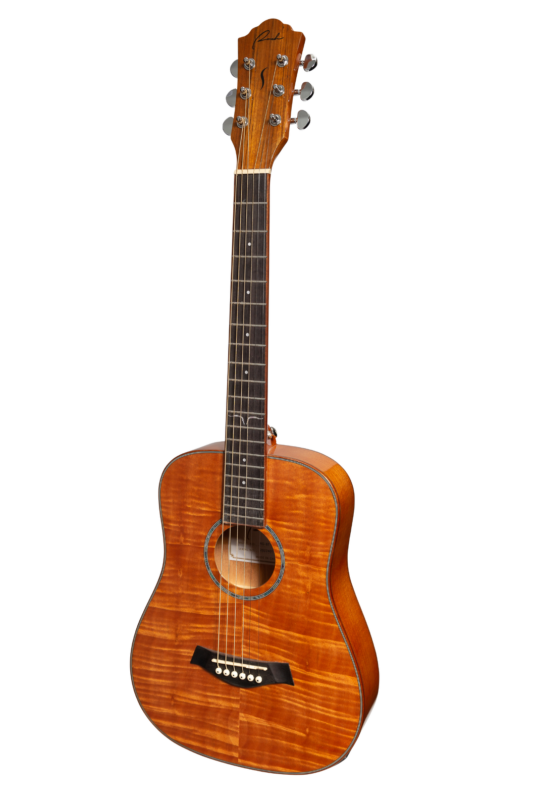Ranch RG-BT-4C Babe Traveller Acoustic Guitar Natural Gloss Flame Maple Top