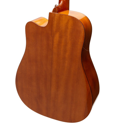 Ranch RG-D-4C Flame Maple Top Acoustic Dreadnought Cutaway Guitar Natural Gloss — view 4
