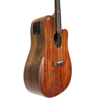 Ranch Series 48 Dreadnought Cutaway Acoustic-Electric Guitar Natural Gloss Left Handed — view 3