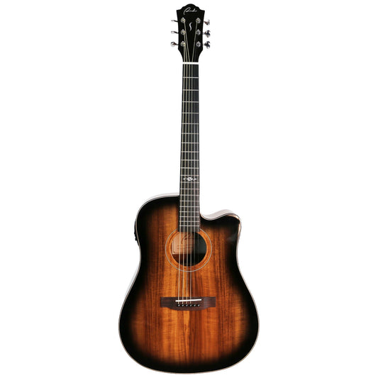 Ranch Series 49 Dreadnought Cutaway Acoustic-Electric Guitar Blackburst Gloss Left Handed