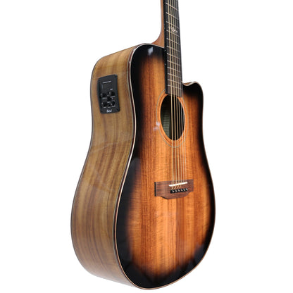 Ranch Series 49 Dreadnought Cutaway Acoustic-Electric Guitar Blackburst Gloss Left Handed — view 3