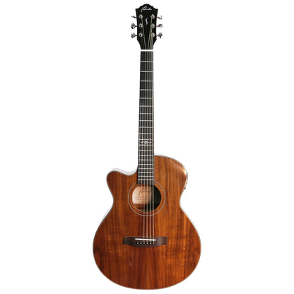 Ranch 'Series 48' Left Handed Folk Cutaway Acoustic-Electric Guitar Natural Gloss