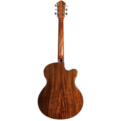 Ranch 'Series 48' Left Handed Folk Cutaway Acoustic-Electric Guitar Natural Gloss — view 2