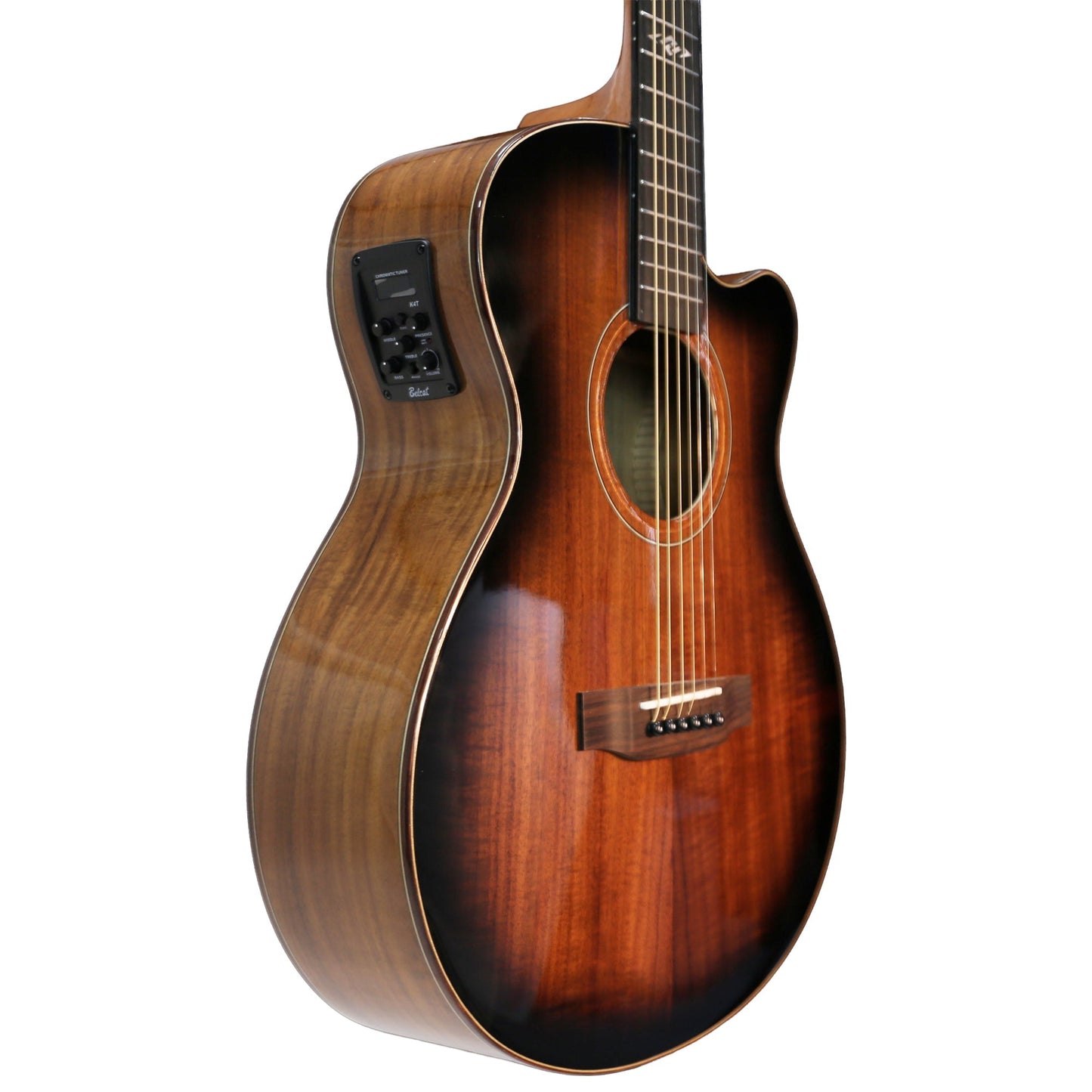Ranch Series 49 Folk Cutaway Acoustic-Electric Guitar Blackburst Gloss Left Handed — view 3