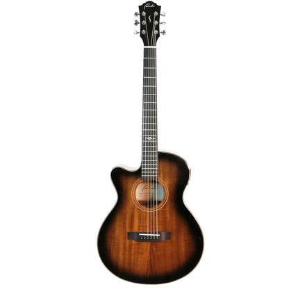 Ranch Series 49 Left Handed Folk Cutaway Acoustic-Electric Guitar Blackburst Gloss