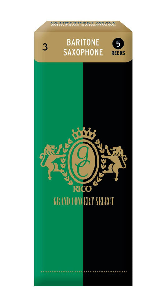 Rico Grand Concert Select Baritone Sax Reeds, Strength 3.0, 5-pack