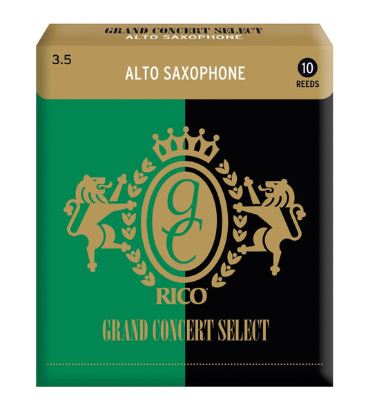 Rico Grand Concert Select Alto Sax Reeds, Strength 3.5, 10-pack